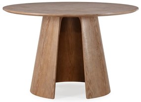 Tavolo da pranzo rotondo con effetto rovere ø 120 cm Zuri – MOME