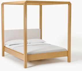 Letto a baldacchino in legno di quercia Roy