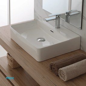 Lavabo D'Appoggio Da 50x42 Cm Bianco Lucido