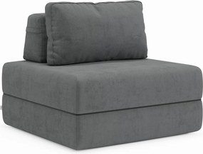 Rift poltrona letto con materasso alto 24 cm e memory foam - schienale mobile e tessuto smacchiabile T31