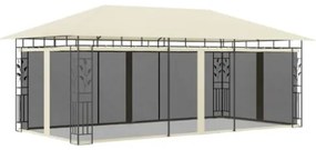 Gazebo con Zanzariera 6x3x2,73 m Crema