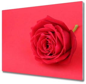 Tagliere in vetro Rosa rossa 60x52 cm