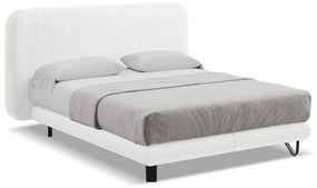 Letto boxspring bianco 140x200 cm Ilima - Makamii