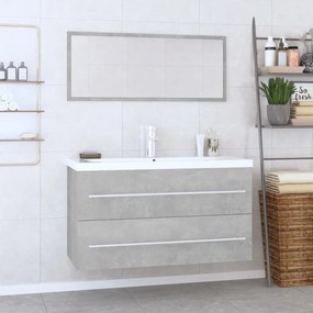 Set Mobili Da Bagno 3 Pz Grigio Cemento /
