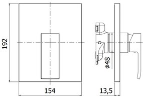 Paffoni Level Lecbox010 Parte Esterna Miscelatore Doccia Senza Parte Incasso Cromo