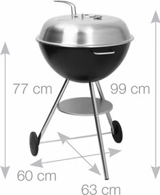 Martinsen 58 Classic Barbecue A Carbonella Kettle In Acciaio Inox