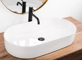 Lavabo da appoggio in ceramica Rea Nadia 70