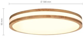 Brilagi - Lampada dimmerabile a LED MOLINA LED/60W/230V 3000-6500K rovere Ø 58 cm + telecomando