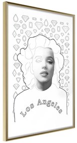 Poster  Marilyn in Los Angeles  Cornice Quadri Cornice d'oro, Larghezza x Altezza Home decor 20x30