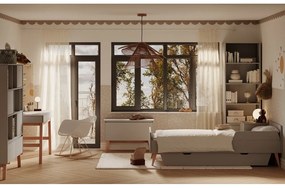 Cassetto grigio sotto il letto per bambini 90x200 cm Swing - Pinio