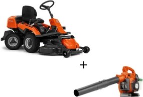 Trattorino rider Husqvarna r 214T motore bicilindrico 586cc 16Hp senza piatto di taglio