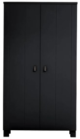 Armadio in pino nero 111x202 cm Ties - WOOOD