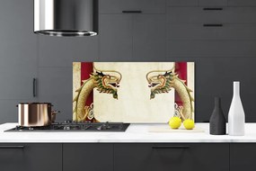 Pannello retrocucina Arte del drago 100x50 cm