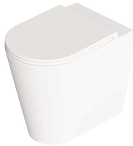 Wc a Terra Senza Brida Alice Ceramica "Hide Round" Bianco Opaco