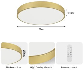 Immax NEO 07293L - LED+CCT dimmerabile plafoniera SEMPLICI 60W/230V Ø 60 cm + telecomando