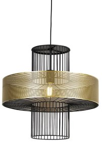 Lampada a sospensione di design oro con nero 50 cm - Tess