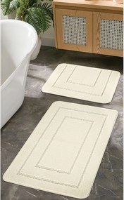 Set di tappetini per il bagno color crema 2 pz 50x80 cm Cerceve – Foutastic