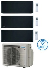 Climatizzatore garanzia italia Daikin Stylish Black WiFi Trial Split Inverter 9000 + 9000 + 12000 btu con u.e. 3MXM52A9 Classe a+++/a+++ novita' 2024