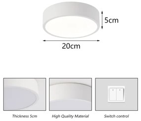 Brilagi - Plafoniera LED POOL LED/18W/230V 3000/4500/6000K Ø 20 cm bianca
