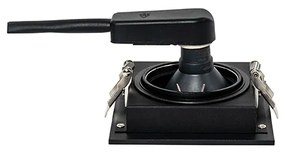 Faretto da incasso quadrato nero orientabile - Artemis 70