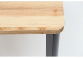 Tavolo da pranzo nero con gambe arrotondate TRIVENTI, 80 x 80 cm Triventi - Ragaba