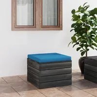 Pouf da Giardino su Pallet con Cuscino in Legno di Pino cod mxl 78670