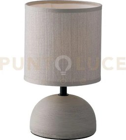 Lumetto furore grigio 1 luce attacco e14 14x24cm in ceramica e para...