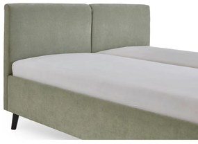 Letto matrimoniale imbottito verde chiaro con rete inclusa 160x200 cm Piano – Meise Möbel
