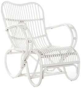 Poltrona DKD Home Decor 75 x 85 x 85 cm Bianco Rattan