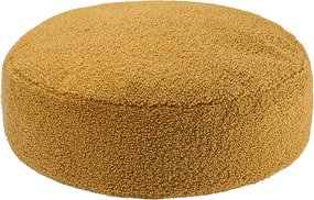 Pouf a sacco per bambini marrone con rivestimento in bouclé Round – Wigiwama