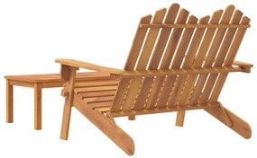 Set da Salotto Giardino Adirondack 2pz Legno Massello di Acacia