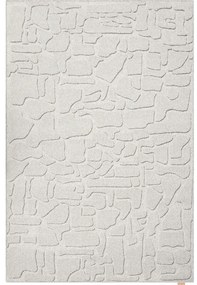 Tappeto in lana grigio chiaro 200x300 cm Morphic Dunes - Agnella