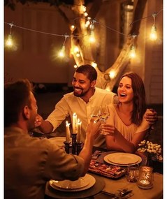 Catena decorativa da esterno LED BAJA ST64 20xE27/1W/230V 20,9m IP44 bianco caldo