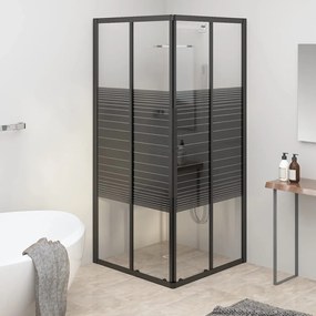 Box Doccia A Righe Esg 70x70x180 Cm Nero /