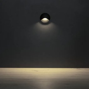 Kanlux 39133 - Lampada per scale LED EXIN LED/2,5W/230V 4000K IP65 nera rotonda