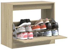 Scarpiera Rovere Sonoma 80x42x69 Cm İn Legno Multistrato /