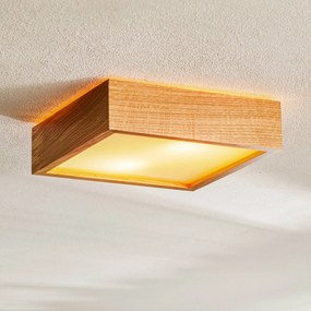 TEMAR LIGHTING Plafoniera Quatro DR con telaio di legno, 30,5cm