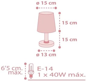 Dalber 82211S - Lampada per bambini STAR LIGHT 1xE14/40W/230V rosa