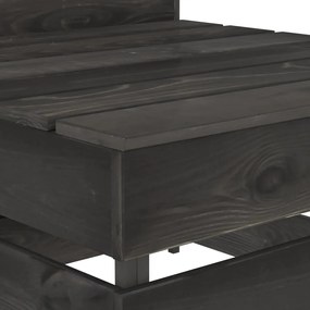 Set Salotto da Giardino 6 pz in Legno di Pino Impregnato Grigio