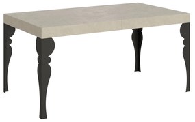 Tavolo allungabile Paxon Premium con gambe e telaio in diverse finiture, Cashmere / 90x160/264 cm
