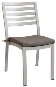 DEXTER - sedia da giardino in alluminio impilabile con cuscino