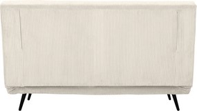 Divano letto in velluto a coste color crema 140 cm Mallory - Støraa