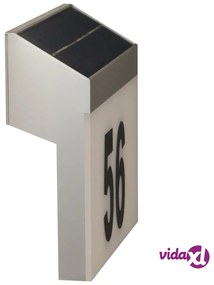 Luxform Luce Solare a LED con Numero Civico Cornwall Bianca 34106