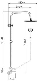 RAV Slezák NL182.5/7 - Set doccia con miscelatore NIL, finitura cromo lucido