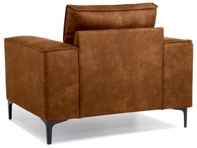 Poltrona in similpelle marrone Copenhagen - Scandic