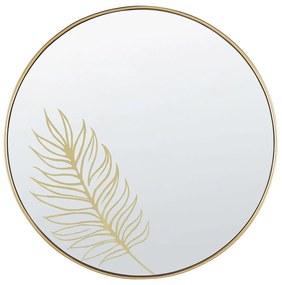 Specchio da parete ø 57 cm in color oro SAUVIE Beliani