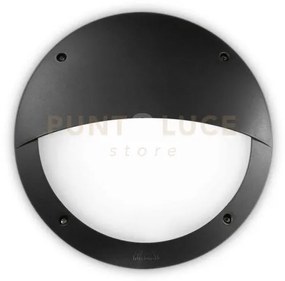 Polar-2 ap1 round 30x30cm applique 1 luce attacco e27 ip66 nero