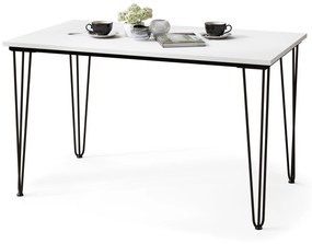HAIRPIN S-120 Bianco Opaco - TAVOLO LOFT PER CUCINA SALA DA PRANZO SALONE
