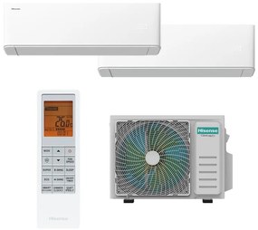 Condizionatore a muro multisplit inverter HISENSE UNI AIR 9+9 13.989 BTU classe raffreddamento A++, classe di riscaldamento A+, bianco