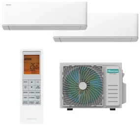 Condizionatore a muro multisplit inverter HISENSE UNI AIR 9+9 13.989 BTU classe raffreddamento A++, classe di riscaldamento A+, bianco
